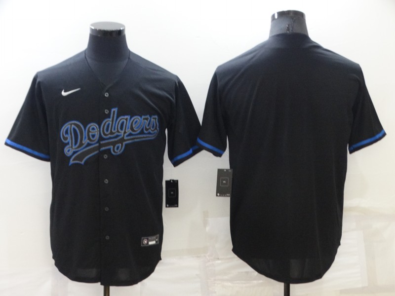 Men's Los Angeles Dodgers Blank Black Cool Base Stitched Baseball Jersey Men's Los Angeles Dodgers Blank Black Cool Base Stitched Baseball Jersey